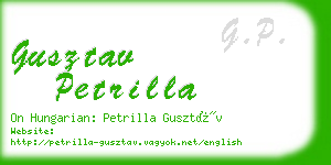 gusztav petrilla business card